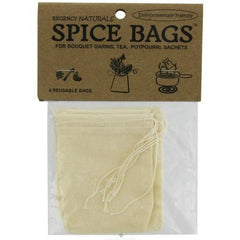 Spice Bags 100% Natural Cotton - Set of 4