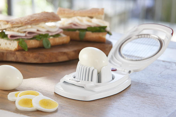 ZYLISS Egg Slicer - Non Slip, Egg Cutter and Wedger with Built in Shell  Piercer