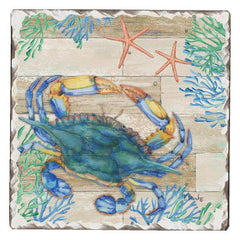 Absorbent Stone Coaster - Crab Life