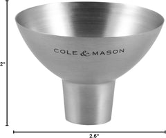 Cole & Mason Salt and Pepper Funnel - Stainless Steel