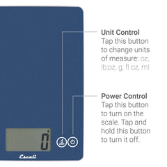 Escali Arti Glass Digital Scale Blue Mirage