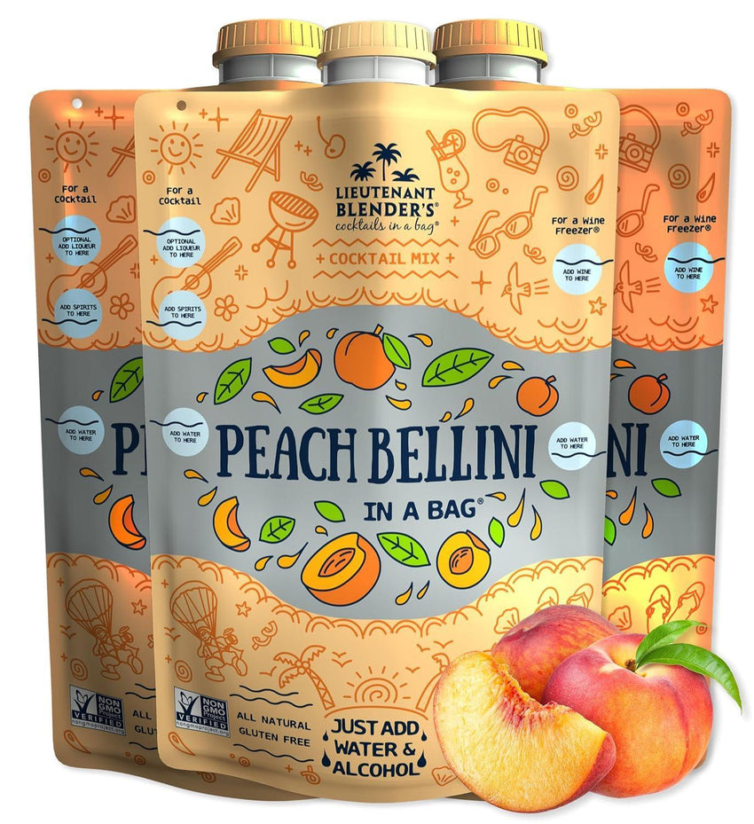 Lieutenant Blender's Peach Bellini in a Bag