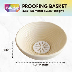 Talisman Proofing Basket with Embosser (9 in)