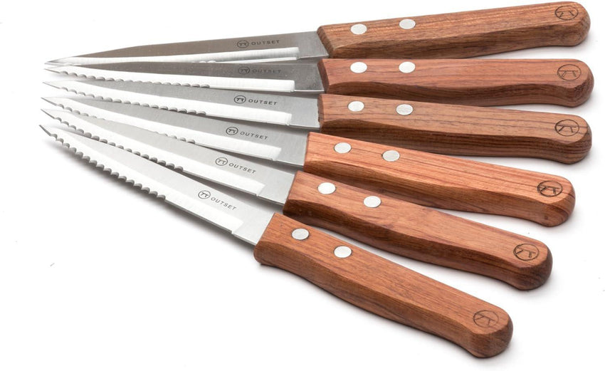Outset Steak Knife Set Rosewood Collection (6 pc) The Seasoned Gourmet