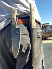 Leather Belt Sheath for Overland Camp Knife