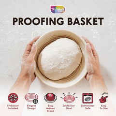 Talisman Proofing Basket with Embosser (9 in)