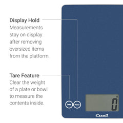 Escali Arti Glass Digital Scale Blue Mirage