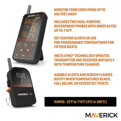 Maverick Extended Range Wireless BBQ and Meat Thermometer