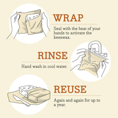 Bee's Wrap Beeswax Food Wrap Roll (Cut-to-Size) - Honeycomb