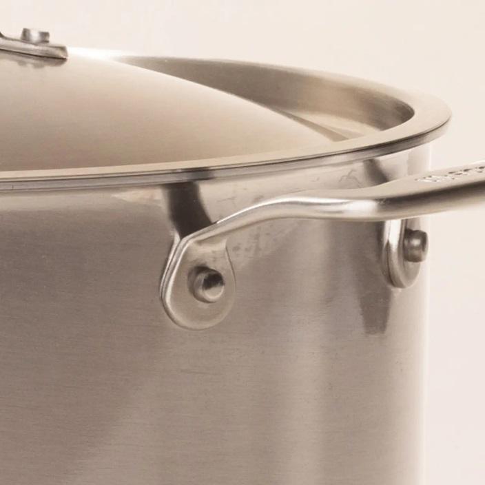 Made In 12 Qt Stock Pot w/Lid Stainless Clad The Seasoned Gourmet