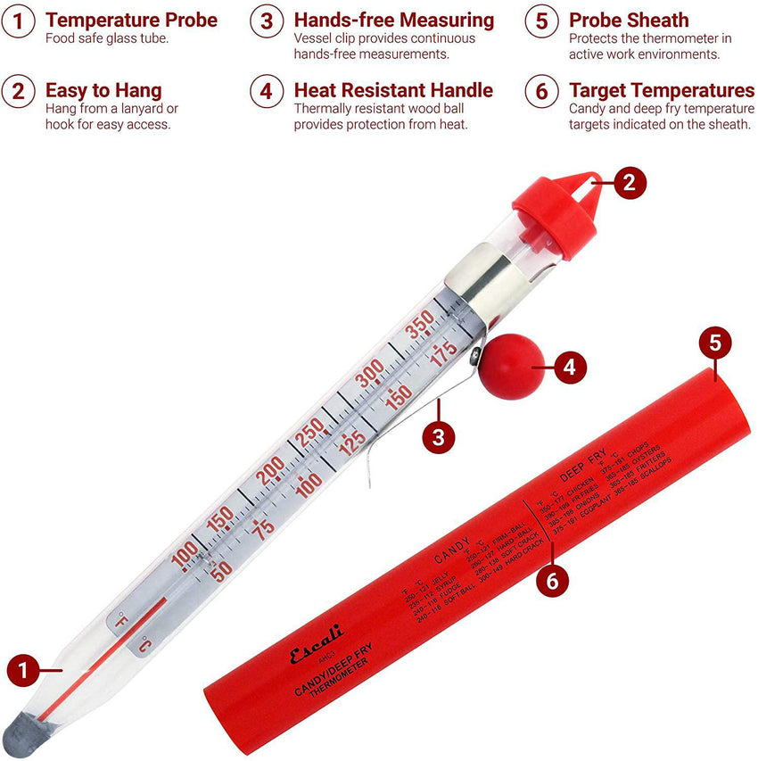 Escali Candy Deep Fry Thermometer Glass Tube The Seasoned Gourmet