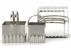 Endurance Square Biscuit Cutter - Rippled (Set of 4)