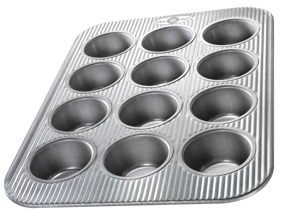 USA Pan Bakeware Aluminized Steel Mini Fluted Tart Pan, 6-Cup