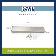 Endurance Deluxe Magnetic Knife Bar - 10"