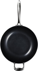 Kyocera 12.5" Nonstick Wok With Tempered Glass Lid