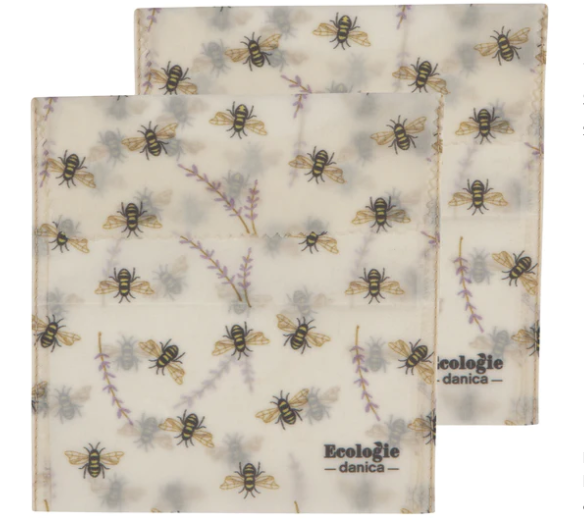 Beeswax Bees Sandwich Bags / 2 pc / Ecologie