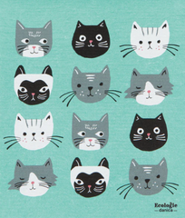 Swedish Dishcloth Cats Meow 10 x12" / Sponge Towel