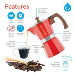 Grosche Stovetop Espresso Coffee Maker (3 cup)