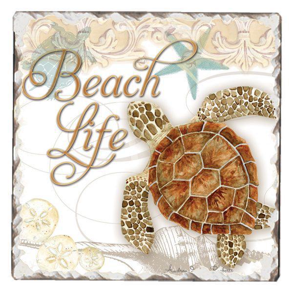 Absorbent Stone Coaster - Beach Life