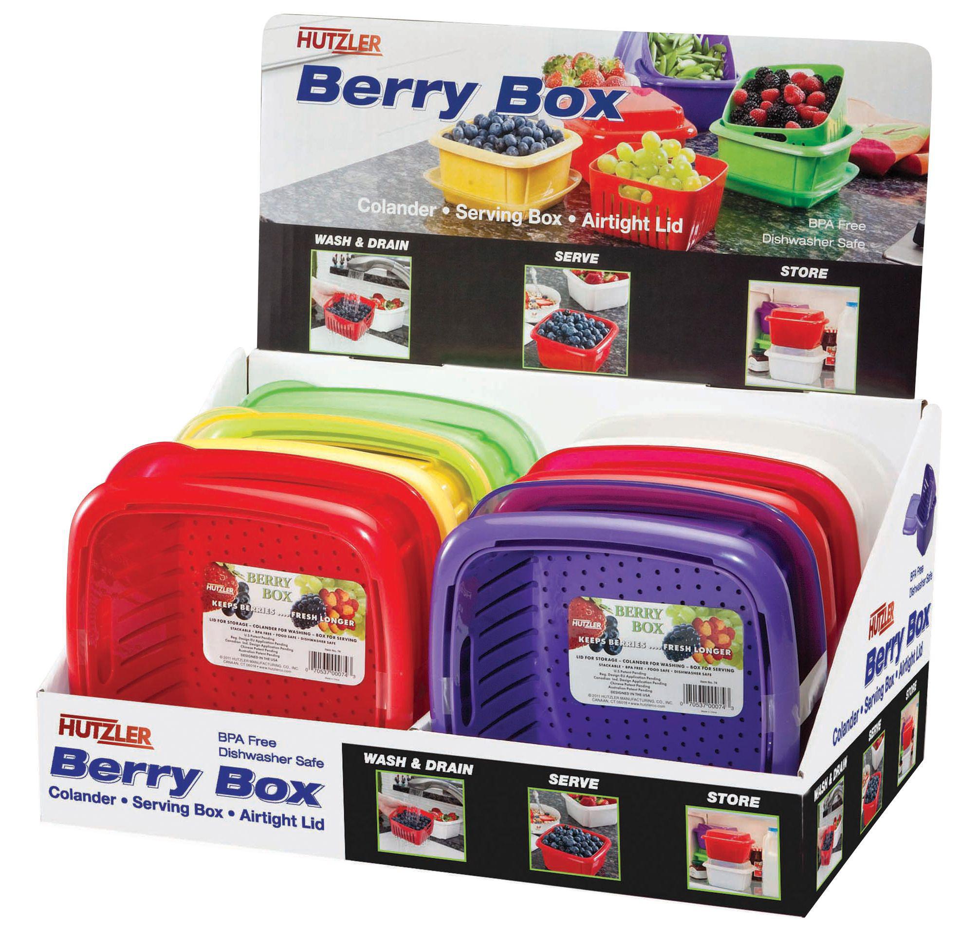 Hutzler 3-in-1 Berry Box, 2 Pint, Blue Hutzler 3-in-1 Berry Box, 2 Pint, Blue