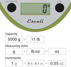 Escali Primo Digital Scale - Tarragon Green