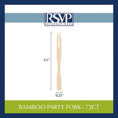 Endurance Bamboo Party Fork 3 1/2"
