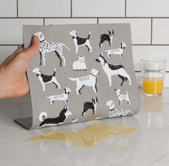 Swedish Dishcloth Dog Days 10 x 12" / Sponge Towel
