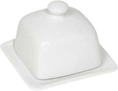 Solid Butter Dish Square White