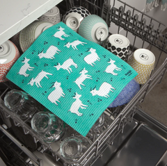 Swedish Dishcloth Goats 10 x 12" / Sponge Towel