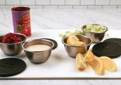 Condiment Cups w/Lids - Stainless Steel (Set of 4)