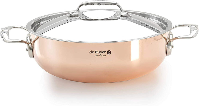 DeBuyer Copper  Saute Pan (5.2 Qt ) - Prima Matera