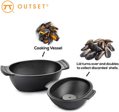 Outset Mussel Pot (Cast Iron) - 2 Quart