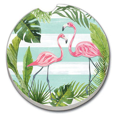 Car Coaster - Flamingo Stripes (Packaged)