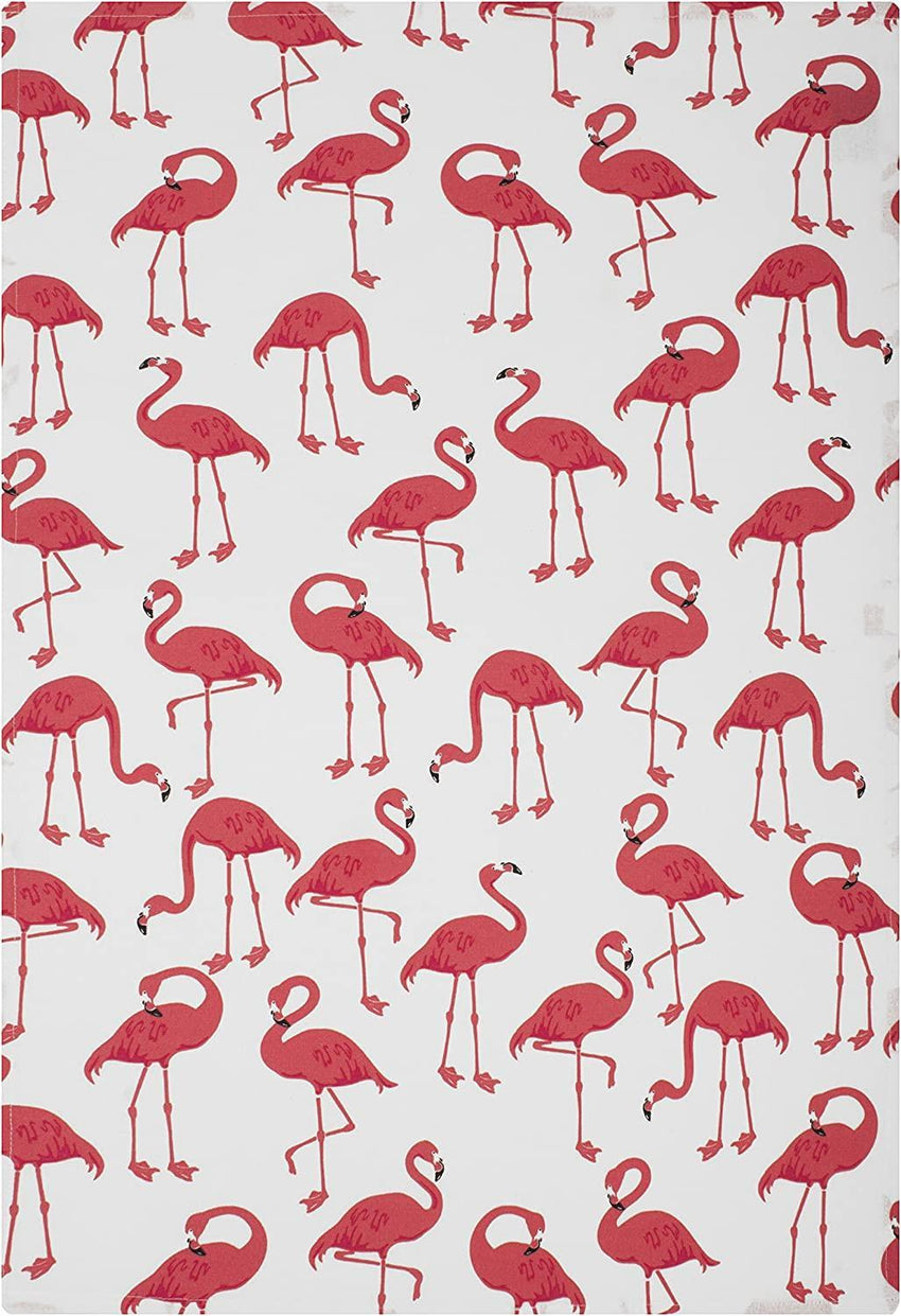 Mu Designer Print Towel Flock Of Flamingos
